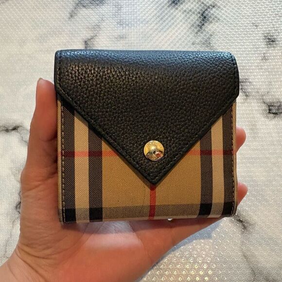 Burberry Plaid Compact Wallet - Picture 1 of 12